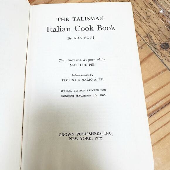 Vintage 1950 Talisman Italian Cook Book by Ada Boni Hardcover - Picture 7 of 9